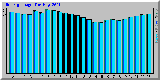 Hourly usage for May 2021