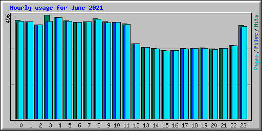 Hourly usage for June 2021